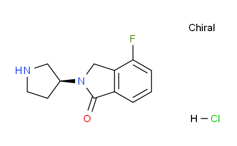 CAS No. 1787401-93-7, (S)-4-Fluoro-2-(pyrrolidin-3-yl)isoindolin-1-one hydrochloride