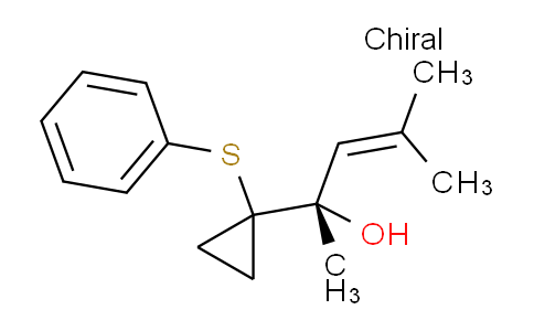 CAS No. 1956435-60-1, (S)-4-Methyl-2-(1-(phenylthio)cyclopropyl)pent-3-en-2-ol