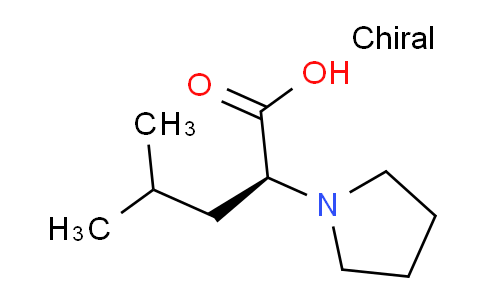 CAS No. 753435-75-5, (S)-4-Methyl-2-(1-pyrrolidinyl)pentanoic Acid