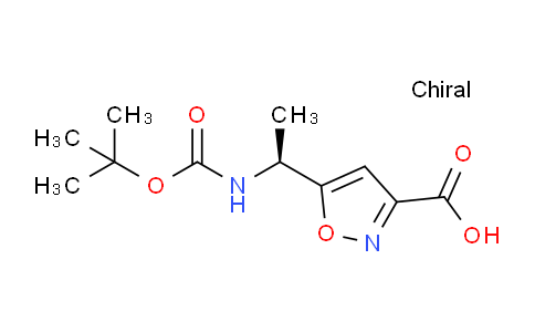CAS No. 1095825-67-4, (S)-5-(1-((tert-Butoxycarbonyl)amino)ethyl)isoxazole-3-carboxylic acid
