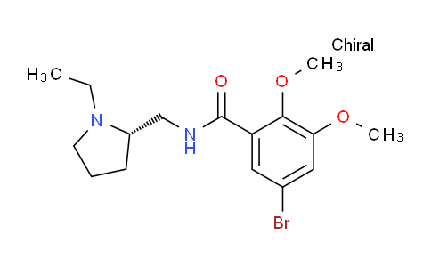 CAS No. 107188-74-9, (S)-5-Bromo-N-((1-ethylpyrrolidin-2-yl)methyl)-2,3-dimethoxybenzamide