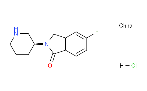 CAS No. 1786742-87-7, (S)-5-Fluoro-2-(piperidin-3-yl)isoindolin-1-one hydrochloride