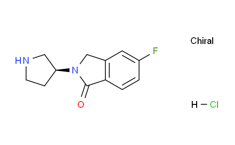 CAS No. 1786969-20-7, (S)-5-Fluoro-2-(pyrrolidin-3-yl)isoindolin-1-one hydrochloride
