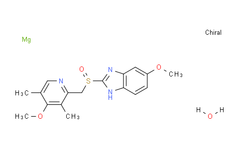 CAS No. 668985-31-7, (S)-5-Methoxy-2-(((4-methoxy-3,5-dimethylpyridin-2-yl)methyl)sulfinyl)-1H-benzo[d]imidazole, magnesium salt hydrate