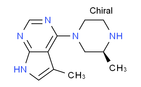 CAS No. 1116570-96-7, (S)-5-Methyl-4-(3-methylpiperazin-1-yl)-7H-pyrrolo[2,3-d]pyrimidine