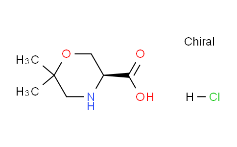 CAS No. 1313277-24-5, (S)-6,6-Dimethylmorpholine-3-carboxylic acid hydrochloride