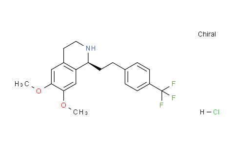 CAS No. 1296659-30-7, (S)-6,7-Dimethoxy-1-(4-(trifluoromethyl)phenethyl)-1,2,3,4-tetrahydroisoquinoline hydrochloride