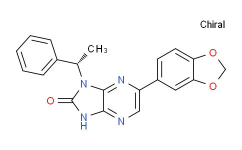 CAS No. 767343-27-1, (S)-6-(Benzo[d][1,3]dioxol-5-yl)-1-(1-phenylethyl)-1H-imidazo[4,5-b]pyrazin-2(3H)-one