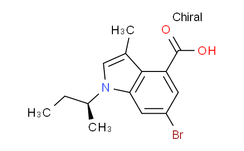 CAS No. 1922199-98-1, (S)-6-Bromo-1-(sec-butyl)-3-methyl-1H-indole-4-carboxylic acid