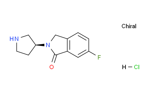 CAS No. 1439894-61-7, (S)-6-Fluoro-2-(pyrrolidin-3-yl)isoindolin-1-one hydrochloride