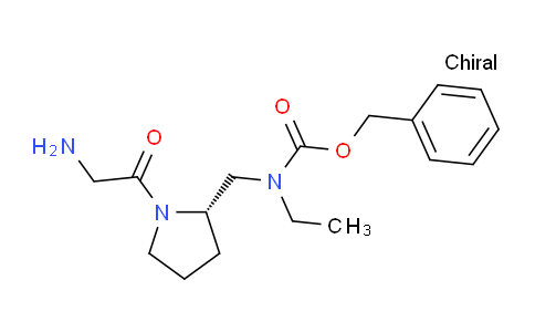 CAS No. 1354009-02-1, (S)-Benzyl ((1-(2-aminoacetyl)pyrrolidin-2-yl)methyl)(ethyl)carbamate