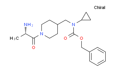 CAS No. 1354019-18-3, (S)-Benzyl ((1-(2-aminopropanoyl)piperidin-4-yl)methyl)(cyclopropyl)carbamate