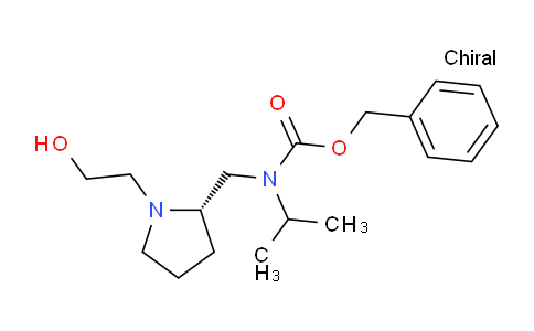 CAS No. 1353993-34-6, (S)-Benzyl ((1-(2-hydroxyethyl)pyrrolidin-2-yl)methyl)(isopropyl)carbamate
