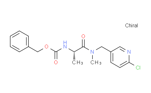 CAS No. 1421011-75-7, (S)-Benzyl (1-(((6-chloropyridin-3-yl)methyl)(methyl)amino)-1-oxopropan-2-yl)carbamate