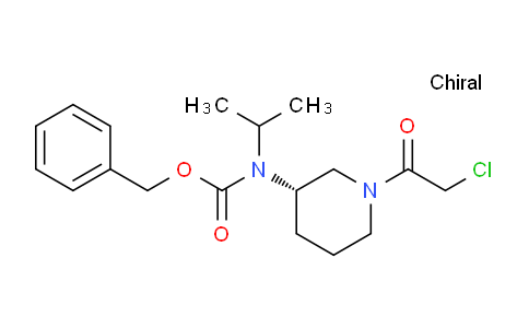 CAS No. 1354003-16-9, (S)-Benzyl (1-(2-chloroacetyl)piperidin-3-yl)(isopropyl)carbamate
