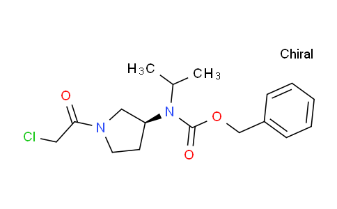 CAS No. 1353993-40-4, (S)-Benzyl (1-(2-chloroacetyl)pyrrolidin-3-yl)(isopropyl)carbamate