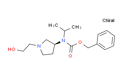 CAS No. 1353995-53-5, (S)-Benzyl (1-(2-hydroxyethyl)pyrrolidin-3-yl)(isopropyl)carbamate