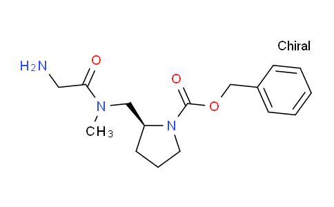 CAS No. 1353995-05-7, (S)-Benzyl 2-((2-amino-N-methylacetamido)methyl)pyrrolidine-1-carboxylate
