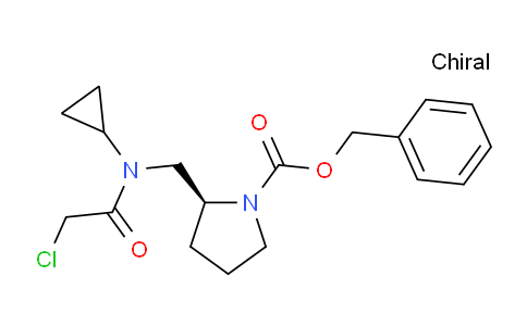 CAS No. 1353999-40-2, (S)-Benzyl 2-((2-chloro-N-cyclopropylacetamido)methyl)pyrrolidine-1-carboxylate
