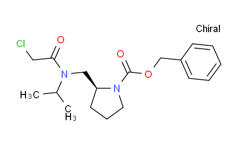 CAS No. 1354006-91-9, (S)-Benzyl 2-((2-chloro-N-isopropylacetamido)methyl)pyrrolidine-1-carboxylate