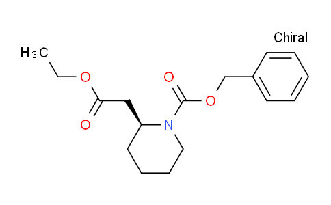 CAS No. 260057-61-2, (S)-Benzyl 2-(2-ethoxy-2-oxoethyl)piperidine-1-carboxylate