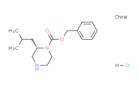 CAS No. 1217679-12-3, (S)-Benzyl 2-isobutylpiperazine-1-carboxylate hydrochloride