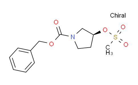 CAS No. 122536-69-0, (S)-Benzyl 3-((methylsulfonyl)oxy)pyrrolidine-1-carboxylate