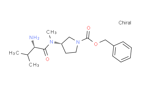 CAS No. 1401666-64-5, (S)-Benzyl 3-((S)-2-amino-N,3-dimethylbutanamido)pyrrolidine-1-carboxylate