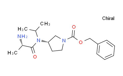 CAS No. 1401665-93-7, (S)-Benzyl 3-((S)-2-amino-N-isopropylpropanamido)pyrrolidine-1-carboxylate