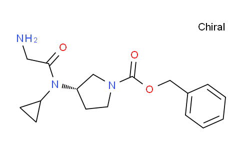 CAS No. 1354014-85-9, (S)-Benzyl 3-(2-amino-N-cyclopropylacetamido)pyrrolidine-1-carboxylate