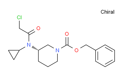 CAS No. 1353994-94-1, (S)-Benzyl 3-(2-chloro-N-cyclopropylacetamido)piperidine-1-carboxylate