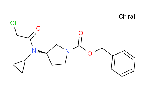 CAS No. 1354007-13-8, (S)-Benzyl 3-(2-chloro-N-cyclopropylacetamido)pyrrolidine-1-carboxylate