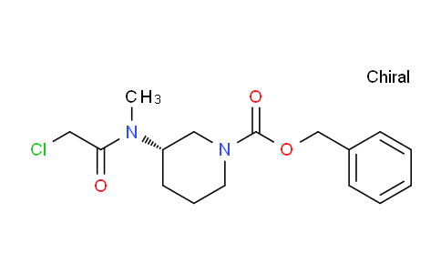 CAS No. 1353996-47-0, (S)-Benzyl 3-(2-chloro-N-methylacetamido)piperidine-1-carboxylate