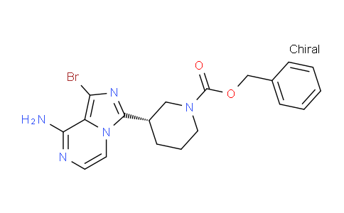 CAS No. 1956434-57-3, (S)-Benzyl 3-(8-amino-1-bromoimidazo[1,5-a]pyrazin-3-yl)piperidine-1-carboxylate