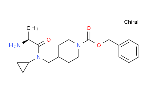 CAS No. 1353995-20-6, (S)-Benzyl 4-((2-amino-N-cyclopropylpropanamido)methyl)piperidine-1-carboxylate