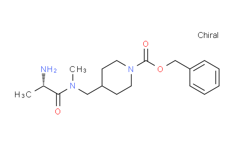 CAS No. 1353996-26-5, (S)-Benzyl 4-((2-amino-N-methylpropanamido)methyl)piperidine-1-carboxylate