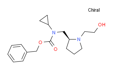 CAS No. 1354016-26-4, (S)-Benzyl cyclopropyl((1-(2-hydroxyethyl)pyrrolidin-2-yl)methyl)carbamate