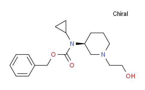 CAS No. 1354019-57-0, (S)-Benzyl cyclopropyl(1-(2-hydroxyethyl)piperidin-3-yl)carbamate