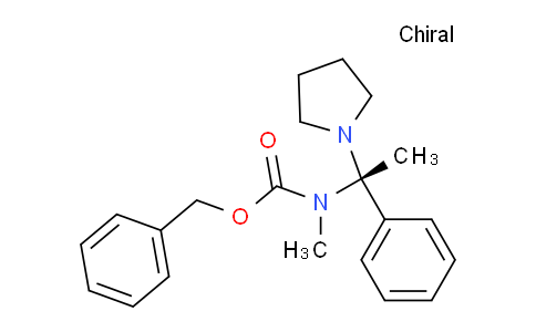 CAS No. 1217779-70-8, (S)-Benzyl methyl(1-phenyl-1-(pyrrolidin-1-yl)ethyl)carbamate