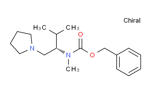 CAS No. 675602-78-5, (S)-Benzyl methyl(3-methyl-1-(pyrrolidin-1-yl)butan-2-yl)carbamate