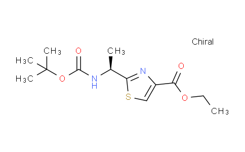 CAS No. 131148-62-4, (S)-Ethyl 2-(1-((tert-butoxycarbonyl)amino)ethyl)thiazole-4-carboxylate