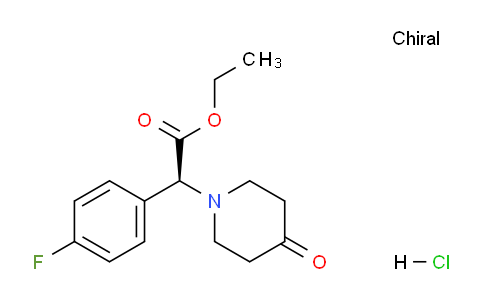CAS No. 1391575-15-7, (S)-Ethyl 2-(4-fluorophenyl)-2-(4-oxopiperidin-1-yl)acetate hydrochloride