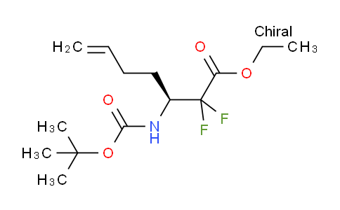 CAS No. 1398507-67-9, (S)-Ethyl 3-((tert-butoxycarbonyl)amino)-2,2-difluorohept-6-enoate