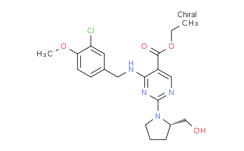 MC625818 | 330785-83-6 | (S)-Ethyl 4-((3-chloro-4-methoxybenzyl)amino)-2-(2-(hydroxymethyl)pyrrolidin-1-yl)pyrimidine-5-carboxylate
