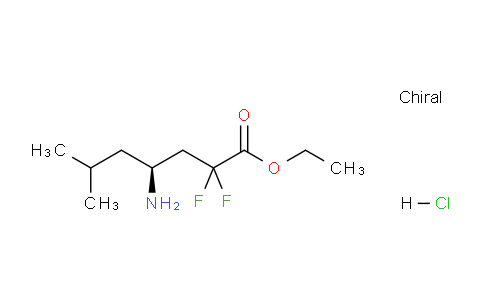 CAS No. 1363408-30-3, (S)-Ethyl 4-amino-2,2-difluoro-6-methylheptanoate hydrochloride