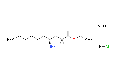 CAS No. 1363408-59-6, (S)-Ethyl 4-amino-2,2-difluorodecanoate hydrochloride