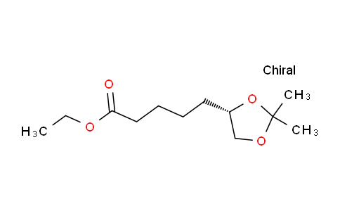 CAS No. 119392-31-3, (S)-Ethyl 5-(2,2-dimethyl-1,3-dioxolan-4-yl)pentanoate