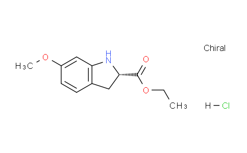 CAS No. 1263078-03-0, (S)-Ethyl 6-methoxyindoline-2-carboxylate hydrochloride