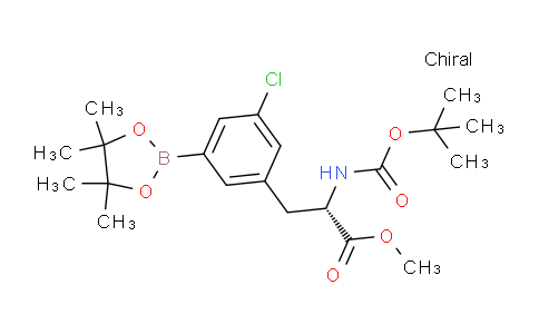 CAS No. 942070-92-0, (S)-Methyl 2-((tert-butoxycarbonyl)amino)-3-(3-chloro-5-(4,4,5,5-tetramethyl-1,3,2-dioxaborolan-2-yl)phenyl)propanoate