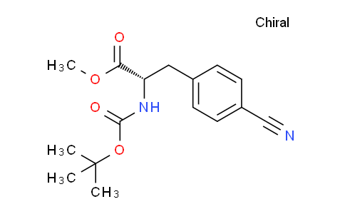 CAS No. 298693-79-5, (S)-Methyl 2-((tert-butoxycarbonyl)amino)-3-(4-cyanophenyl)propanoate